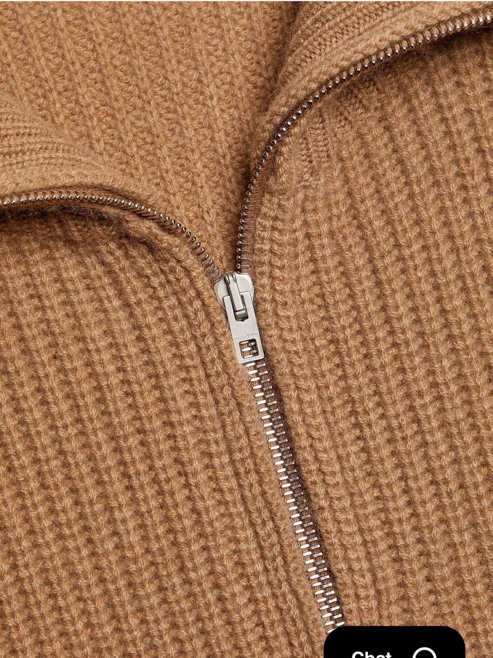 Nili Lotan Garza Cashmere Quarter Zip Sweater Camel Medium - Picture 6 of 11
